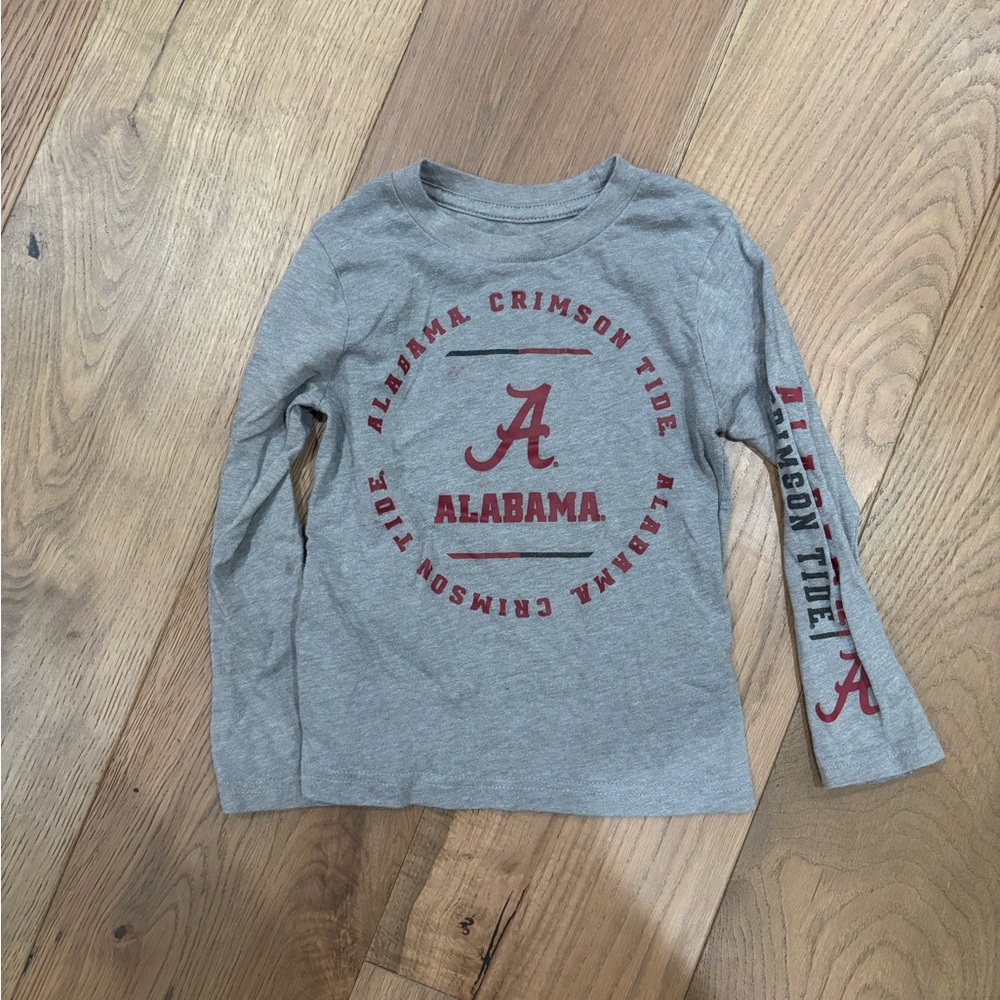 Alabama Crimson Tide Boys Gray Long Sleeve Tee